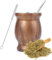 Ruikcoll Yerba Mate,Yerba Mate Cup, Double-Wall Yerba Tea Set, Yerba Cup, with Straw Spoon and Cleaning Brush, for Yerba Mate Drink, Coffee, Milk and Juice, Grey,8oz