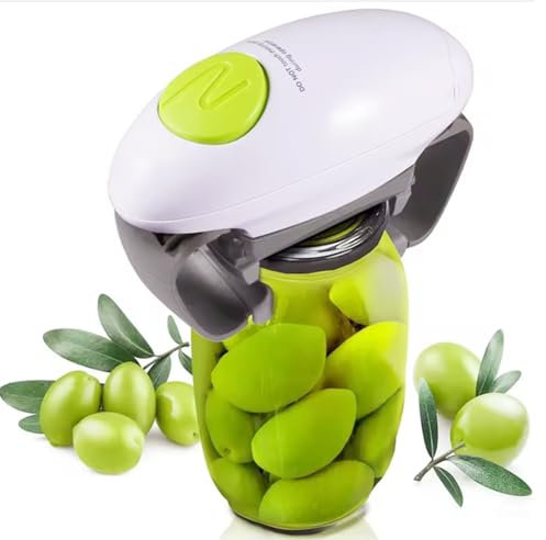 HechoVinen Electric Jar Opener,One Touch Switch Electric Jar Opener,Kitchen Gadget Automatic Jar Opener for Arthritic Hands
