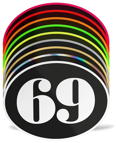 ERREINGE Adesivo Personalizzabile in Stile Vintage - Numero in Ovale su PVC di Alta Qualità, Colore e Testo Modificabili, Ideale per Auto, Moto e Decorazioni (12 cm)