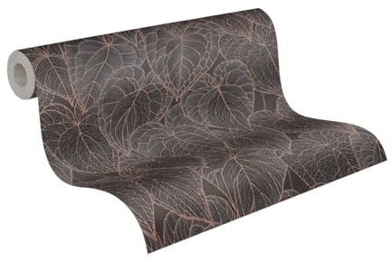 A.S. Création Livingwalls Daniel Hechter Design-Tapete - Strapazierfähige Vliestapete in floraler Optik - 10,05 m x 0,53 m - Braun, Schwarz, Gold, Metallic - Made in Germany – 781282