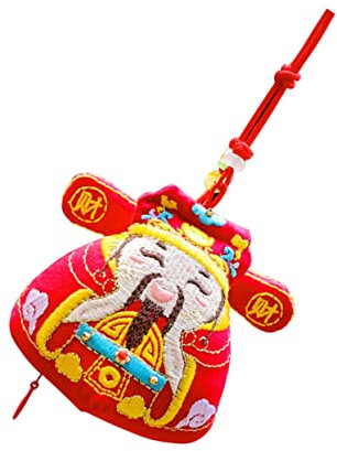 OATIPHO 1stück Chinesischer Stil Duftbeutel Feng Shui Glücksanhänger Für Auto Oder Tasche Roter Gesegneter Beutel Aus Wohlstand Und Segen