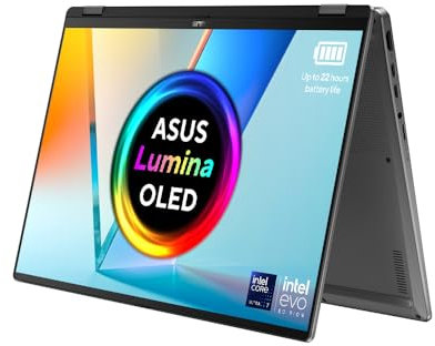 ASUS Vivobook Flip OLED TP3607SH Laptop | 16.0 Inch 3K 120Hz OLED Touchscreen | Intel Core Ultra 7 258V | NVIDIA GeForce RTX 5050 | 32GB RAM | 1TB PCIe G4 SSD | Backlit Keyboard | Windows 11