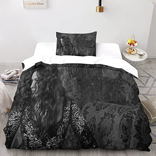 YINGA Monica Bellucci - Set di biancheria da letto per attrice, in microfibra, ipoallergenico, copripiumino con federe (Beauty, singolo), c, 220 x 240 cm