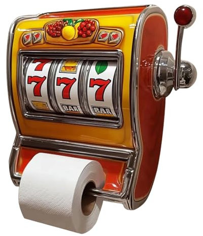 Slot Machine Shaped Toilet Paper Holder, Slot Machine Toilet Roll Holder,Retro Style Arcade Style Toilet Paper Dispenser,Bathroom Decoration