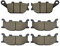 Motorrad Bremsbeläge Für FZ 6 Für Fazer Verkleidung 2 Kolben Bremssattel 2004-2007 Für XJ 6 S Für DIVERSION 600 2013 Motorrad Vorne Hinten Bremsbeläge(Front and Rear)