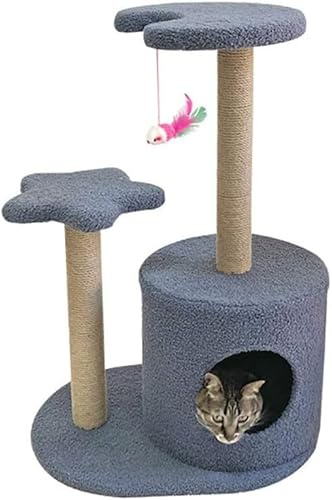 QYYZTQY Cats Tower Sisal Jumping Platform Stars Moon Four Seasons Available Climbing Frame Tree Pet Nest Cat Toy Scratching Post Kitten fe