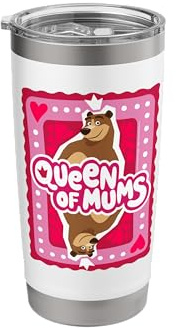 Friends. Queen of Mums Bicchiere termico in acciaio inox doppia parete