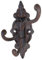 Esschert Design Haken drehbar, Gaderobenhaken, Wandhaken, Maße 5,7 x 9,3 x 14,2 cm, antikbraun