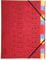 Exacompta 54245E Premium Ordnungsmappe aus extra starkem Colorspan-Karton DIN A4 24 vollfarbige bunte Fächer mit Organisationsdruck Ringmappe Register-Mappe rot