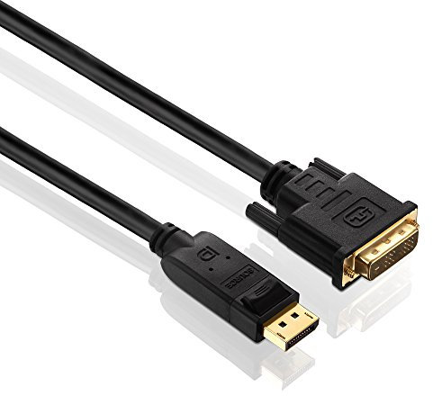 PureLink PI5200-030 Cavo adattatore da DisplayPort a DVI-D (FullK 2K (1080p), Ethernet), (connettore DisplayPort (20 pin) a connettore DVI-D (18 + 1 pin), certificato, 3.00m, nero