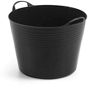 Mehrzweckkorb für 28 Liter mit Füllstandsanzeige, flexibel und strapazierfähig - in verschiedenen Farben (Schwarz)