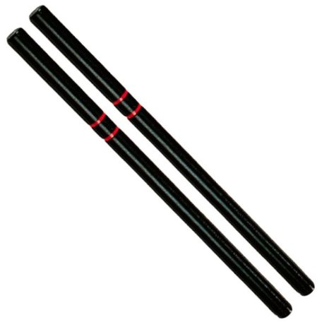DEPICE Escrima Stock 2er Pack – Hartholz schwarz mit Griff 66 cm