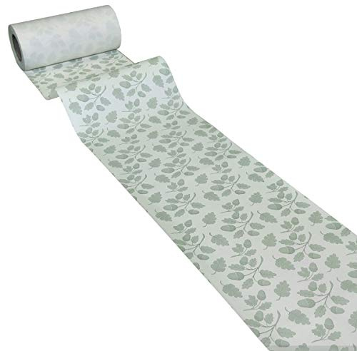 JUNOPAX Papier Tischläufer 50m x 0,20m Blätter Motiv