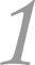 Selbstklebende Hausnummer - 1 - silber, 10 cm hoch - Kleben statt Bohren, Aufkleber für den Aussenbereich, Ziffer, Zahlen, Sticker auch als Wandtattoo, Fensteraufkleber und Türen