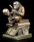 AFFE mit Schädel - Darwinismus Evolutionstheorie | Veronese Figur Statue Bronze-Optik