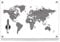 Zeller 11673 Memobord Worldmap, Glas, ca. 60 x 40 x 2 cm, 60 x 40 cm
