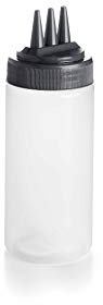 LACOR - 61974 - Botella biberón Tri, Para decorar, Repostería, Para personalizar platos, Ideal para salsas, Polietileno, Libre de BPA, 0,45 litros
