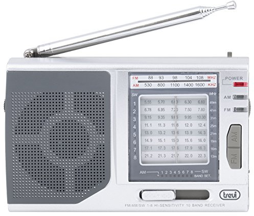 Trevi MB 728 tragbares analoges silbernes Radio - Radios (tragbar, analog, am, UKW, SW, 87,5-108 MHz, 520-1620 kHz, 8,55-22,3 kHz)