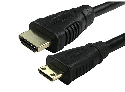 rhinocables Mini HDMI to HDMI – High speed 4K supports ethernet with gold contacts – for use with camera, camcorder, laptop, tablet, TV and more devices (1m)