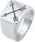 Kuzzoi Siegelring Herrenring, massiv 14 mm breit in 925 Sterling Silber, schwarz oxidierte Pfeile mit Gravur, Ring für Männer in der Ringgröße 64