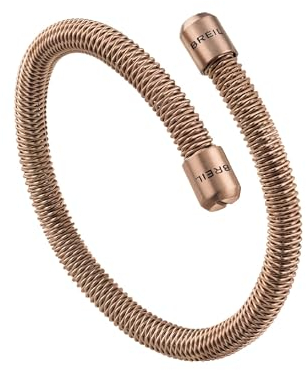 Breil Gioiello TJ2807 collezione NEW SNAKE, BRACCIALI da UOMO in ACCIAIO COLORATO colore ORO ROSA misura 22 con SENZA PIETRE