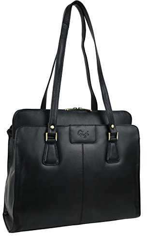 Gigi Damen Arbeitstasche, Leder, Schwarz, Einheitsgröße, Schwarz, Einheitsgröße