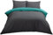Lions Reversible Plain Dyed kingsize Duvet Covers, Microfibre Quilt Cover with Pillow Case, Microfibre, Machine Washable, Cool Iron Black, Teal