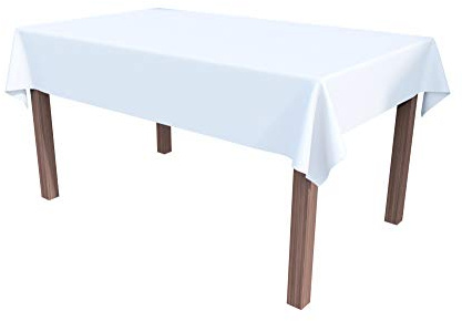 ALOHA Tischdecke Tischtuch Tischtücher Tischwäsche Tischdekoration Tafeltuch Farbe und Größe wählbar (Weiß/rechteckig / 120cm x 220cm)