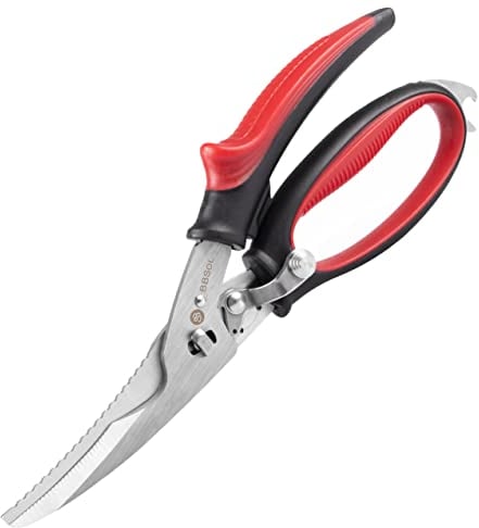 Heavy Duty Poultry Shears, Anti Rust Kitchen Scissors All Purpose, Detachable Spring-loaded Stainless Steel Poultry Scissors for Cutting Chicken, Poultry, Game, Meat, Chopping Food, Herbs