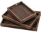 TOPZEA 3 Pack Wood Serving Tray with Handle, Farmhouse Wooden Coffee Table Trays Decorative Breakfast Tray for Bed, Couch, Ottoman, 3 Size