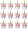 TAKUZA Einhorn Tortendeko, Einhorn Cupcake Toppers, Einhorn Geburtstagsdeko, Muffin Deko, Kuchen Deko,Cupcake Deko, Cupcake Wrappers für Geburtstagsfeier Hochzeiten Dessert Kuchen Dekorationen(12 Set)
