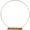 matches21 HOME & HOBBY Großer Metall-Ring gold-farben in 38 cm mit Sockel - Floristik Metall-Reif zum Stellen als stabiler Draht-Ring - Draht-Reif mit Fuß zum Basteln oder Hochzeit Tischdeko