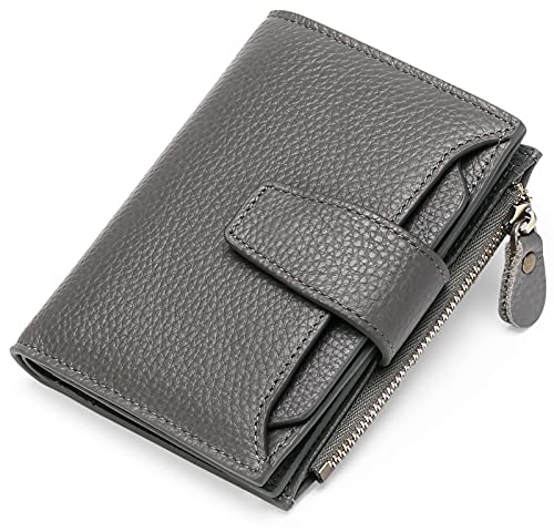 SENDEFN Portefeuille Femme Cuir Porte Monnaie Femme Fermeture Eclaire, Portefeuille et Porte Carte Femme RFID Blocage