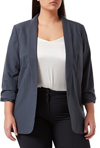 PIECES Damen Pcboss 3/4 Noos Blazer, Ombre Blue, XXL EU