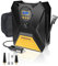 E-Smarter Tyre Inflator Air Compressor, Car Tyre Inflator 12V, Car Tyre Pump with Memory Function, 3 Nozzle Adaptors, 20L/min Fast Inflation Car Pumps for Tyres, Car Pump for Car, Bike, Ball