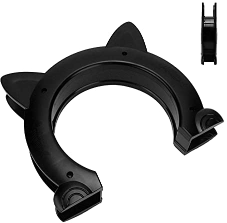 GLOGLOW Puerta Interior para Gatos, Puerta para Gatos con Forma de Cabeza de Gato Puerta Interior para Gatos sin Solapa Puerta de Paso de Plástico para Gatos Puerta para Gatos Puerta Interior