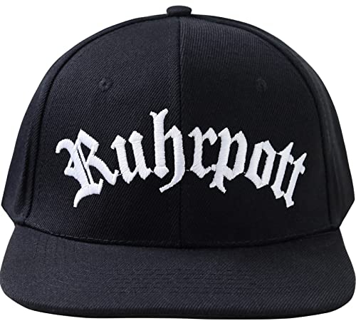 EXPRESS-STICKEREI Lustige Kappe mit Spruch Ruhrpott - Cap Verstellbare Urban Basecap - Hochwertige Schildkappe - Baseball Kappe - Snapback Kappe mit Verschluss - Einheitsgröße