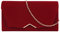 MEGAUK Damen Clutch Samt Abendtasche Elegante Handtasche Envelope Tasche Winter Unterarmtasche mit Kette für Hochzeit Wedding Prom Party (Rot)