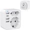 HANYEAL Adattatore Presa Inglese,Adattatore Presa Inglese a Spina Italiana, Adattatore UK per Gran Bretagna, Qatar, Irlanda, Gambia, Adattatore Prese Inglesi 3250W, Adattatore Spina Inglese con 4 USB