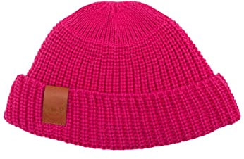 kabak Burglar Beanie Atmungsaktive Kurze Strickmütze aus Bio-Baumwolle Street Style Unisex-Kopfwärmer-Fischermütze, Rosa