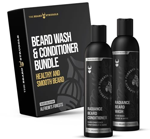 The Beard Struggle Bartshampoo & Conditioner Set – Bartpflege & Bartreinigung für Männer – Feuchtigkeit & weicher Bart, 2er Pack