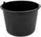 Baueimer Mörtelkübel Mörteleimer 20 L Baustelle Putzeimer 36,5 cm Zementeimer Schwarz Eimer Wassereimer