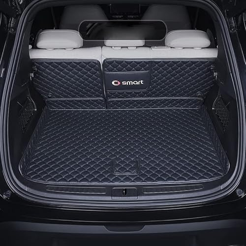 HEYCE Auto Kofferraummatte für Smart #1 2022 2023, Kofferraumwanne, Kofferraum-Schutzmatte schützt Ihren Fahrzeugteppich, Schützt vor Schmutz, Wasser, Schnee UVM,Black-Halfpack
