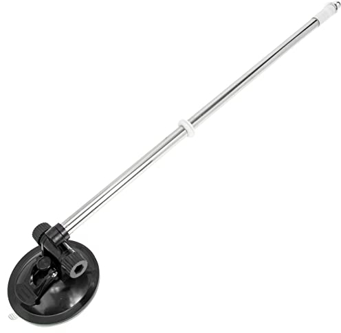 NOLITOY RV Flaggenmast Halterung Auto Fahnenmast Saugnapf Autohalterung Nation Flagge Halterung Metall Rot Flagge Pole Basis für Wohnmobil LKW