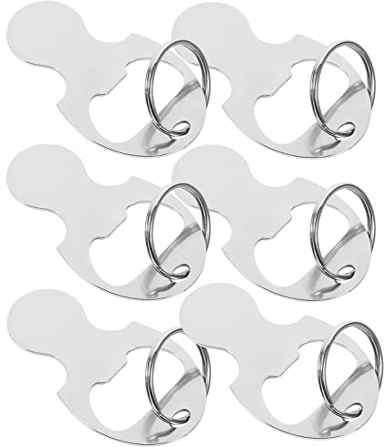 jojofuny 6 Stücke Flaschenöffner Einkaufswagenchip Einkaufschip Schlüsselanhänger Chip Einkaufswagen Schlüssel Metall Deckelöffner Schlüsselbund Dosenöffner Shopping Trolley Token