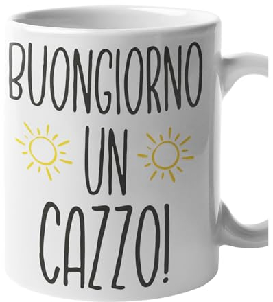 fashwork Tazza divertente Buongiorno un ca**o ironica simpatica Mug 11oz