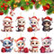 Ellxen 8pcs Katze Weihnachtsbaum Anhänger,2D Acryl Katze Christbaumschmuck,Weihnachtsschmuck Geschenk,Novelty Festive Hanging Cartoon Katze Deko,Lustiger Weihnachten Ornament（B）