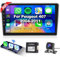 Hodozzy Android Radio Coche para Peugeot 407 2004-2011 Carplay Android Auto Radio Bluetooth 2 DIN con Autoradio 9 Pulgadas Touchcreen GPS/WiFi/FM/RDS/HiFi/USB+AHD Camara Maecha Atras