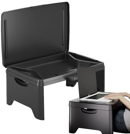 ZORQ Escritorio portátil para cama, bandeja de mesa de cama, escritorio plegable para regazo de coche, escritorio de cama portátil para laptop y escritura, bandejas de comida para sofá, asiento de