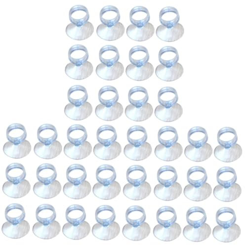 Toddmomy 60pcs Strong Adhesive Suckers for Aquariums Clips for Fish Tanks Easy to Install and Remove for Wire Fixation and Hooks